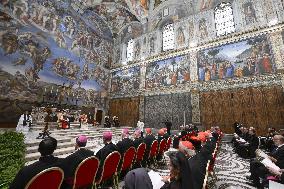 Pope Leo XIV, Charles III, Camilla at the Sistine Chapel - Vatican