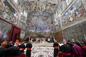 Pope Leo XIV, Charles III, Camilla at the Sistine Chapel - Vatican