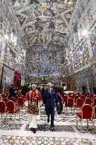 Pope Leo XIV, Charles III, Camilla at the Sistine Chapel - Vatican