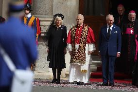 King Charles III And Queen Camilla Vist To Vatican