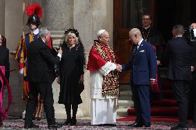 King Charles III And Queen Camilla Vist To Vatican