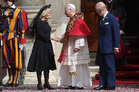 King Charles III And Queen Camilla Vist To Vatican