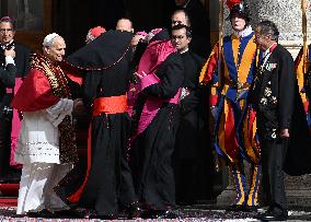 Pope Leo XIV In The Courtyard Of The Apostolic Palace - Vatican