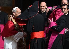 Pope Leo XIV In The Courtyard Of The Apostolic Palace - Vatican
