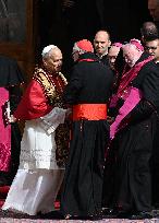 Pope Leo XIV In The Courtyard Of The Apostolic Palace - Vatican