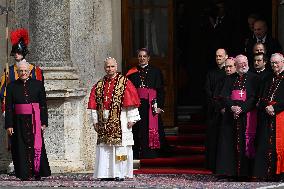Pope Leo XIV In The Courtyard Of The Apostolic Palace - Vatican