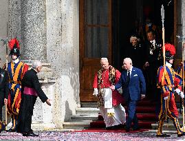 British Royal Couple And Pope Leo XIV At The Vatican
