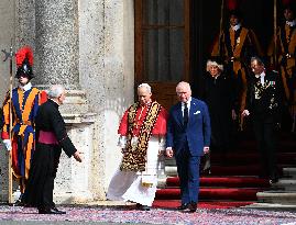 British Royal Couple And Pope Leo XIV At The Vatican