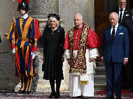 British Royal Couple And Pope Leo XIV At The Vatican