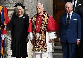 British Royal Couple And Pope Leo XIV At The Vatican