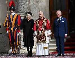 British Royal Couple And Pope Leo XIV At The Vatican