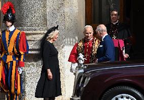 British Royal Couple And Pope Leo XIV At The Vatican