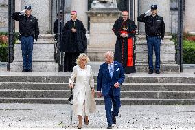 King Charles III And Camilla At St.Paul Basilica - Rome