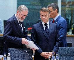 European Leaders At EU Summit About Russian Sanctions Package - Brussels