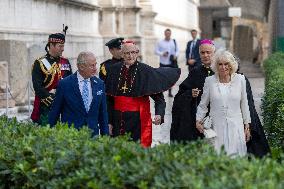 King Charles III And Camilla At St.Paul Basilica - Rome