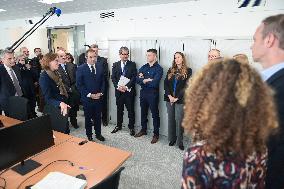 Sebastien Lecornu during a visit at DNEF and the National and DVNI - Romainville