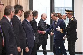 Sebastien Lecornu during a visit at DNEF and the National and DVNI - Romainville