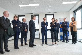 Sebastien Lecornu during a visit at DNEF and the National and DVNI - Romainville