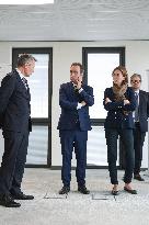 Sebastien Lecornu during a visit at DNEF and the National and DVNI - Romainville