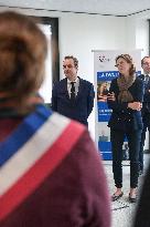 Sebastien Lecornu during a visit at DNEF and the National and DVNI - Romainville