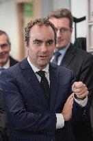 Sebastien Lecornu during a visit at DNEF and the National and DVNI - Romainville