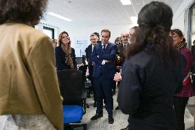 Sebastien Lecornu during a visit at DNEF and the National and DVNI - Romainville