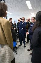 Sebastien Lecornu during a visit at DNEF and the National and DVNI - Romainville