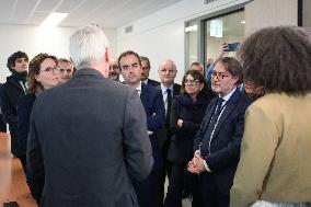 Sebastien Lecornu during a visit at DNEF and the National and DVNI - Romainville