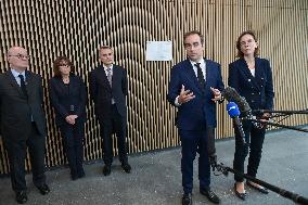 Sebastien Lecornu during a visit at DNEF and the National and DVNI - Romainville