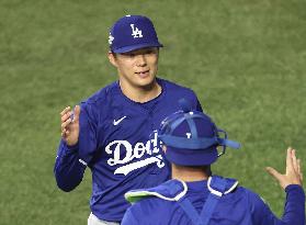 Baseball: Dodgers pitcher Yamamoto ahead of World Series