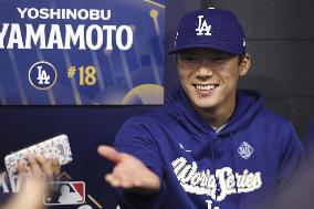 Baseball: Dodgers pitcher Yamamoto ahead of World Series
