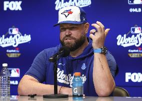 Baseball: Blue Jays manager Schneider ahead of World Series