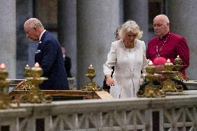 King Charles III And Camilla At St.Paul Basilica - Rome