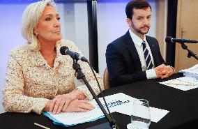 Le Rassemblement National presente son Contre Budgand economique and financier.