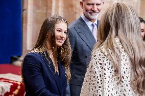 Royals Deliver Medal of Honor To Winners At Princess of Asturias Awards - Spain