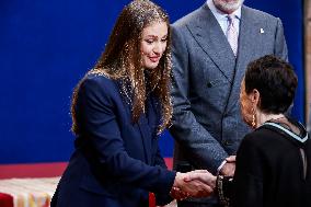 Royals Deliver Medal of Honor To Winners At Princess of Asturias Awards - Spain