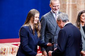 Royals Deliver Medal of Honor To Winners At Princess of Asturias Awards - Spain