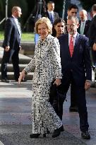 Queen Sofia arrives at the Reconquista Hotel