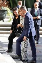 Queen Sofia arrives at the Reconquista Hotel