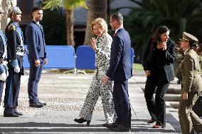Queen Sofia arrives at the Reconquista Hotel