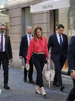 EU Parliament President Roberta Metsola Shopping - Milan