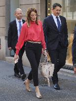 EU Parliament President Roberta Metsola Shopping - Milan