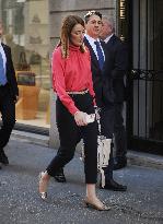 EU Parliament President Roberta Metsola Shopping - Milan