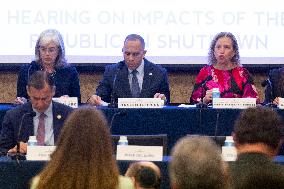 Democratic leadership, steering & policy committee hold hearing on the impacts of the republican shutdown