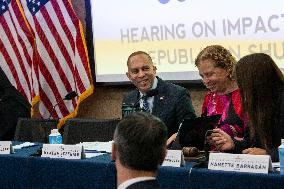 Democratic leadership, steering & policy committee hold hearing on the impacts of the republican shutdown