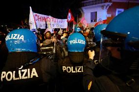 Pro-Palestinian Protest At Israeli Embassy - Rome