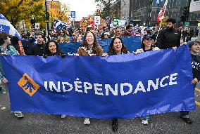Independence March in Montreal - Canada