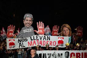 Protest Against Mazon's Management During The Dana - Spain