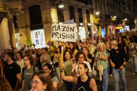 Protest Against Mazon's Management During The Dana - Spain