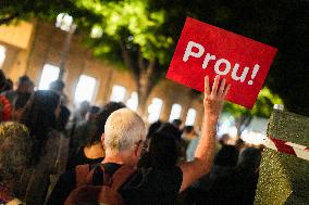 Protest Against Mazon's Management During The Dana - Spain